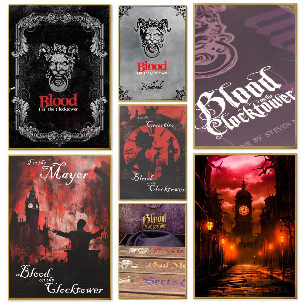 Board Game Room - Poster Permainan Papan Menara Jam Berdarah,