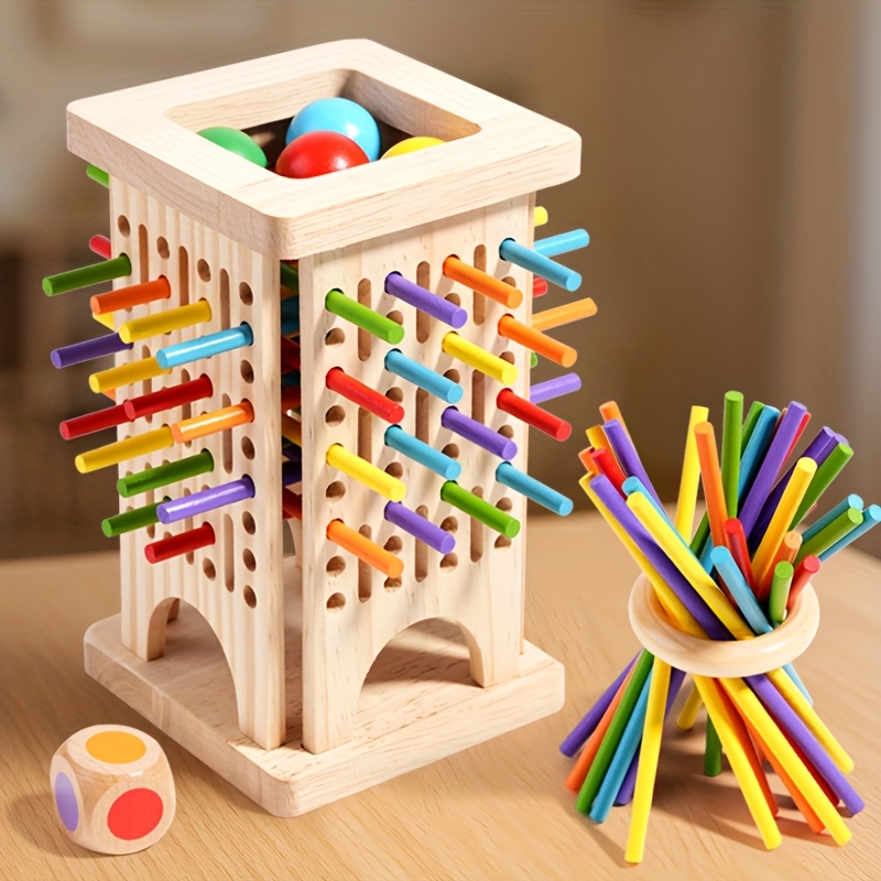 Board Game Pdf - Permainan Papan Kayu Montessori Tongkat Warna-warni