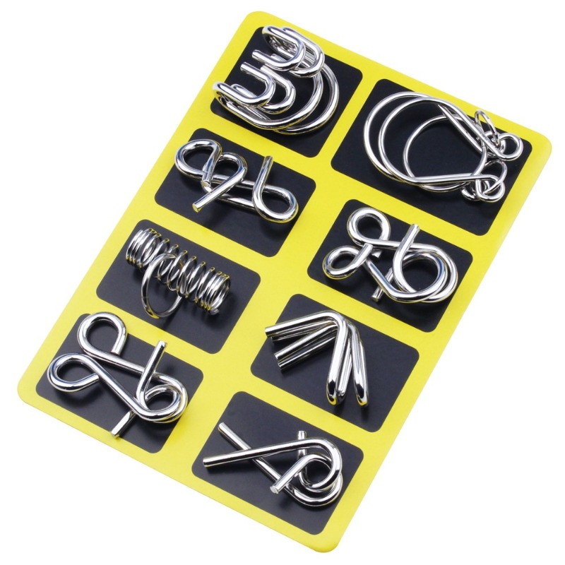 8 Buah Set Puzzle Logam Klasik - Board Game Pdf ulasan dan harga