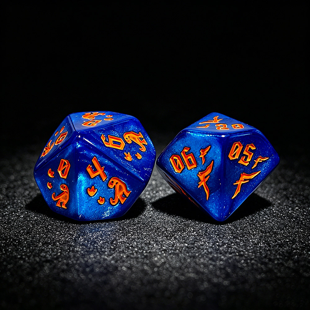 7 Buah Set Dadu Berukir Dinosa - Dice Set Polyhedral ulasan dan harga