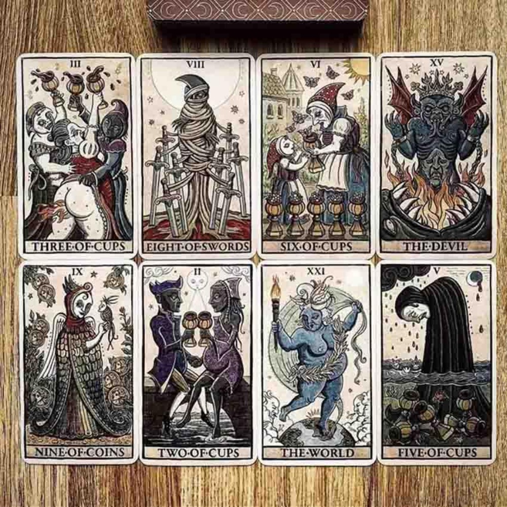 Trionfi Luna ilustrasi Tarot 1 - Board Game Research ulasan dan harga